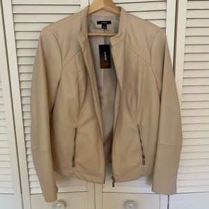 Cream leather jacket